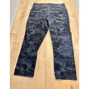 Lululemon Align High Rise Black Camo Capri Leggings Womens Size 10 NWOT
